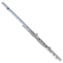 765RBE1RB Flute, Quantz Series, Sterling Silver Head/Body/Foot, Largo Headjoint, Open-Hole, B Foot, Offset G, Split E, Pointed Arms, Case