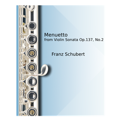 Menuetto from Violin Sonata, Op.137 No. 2 - flute wth piano accompaniment